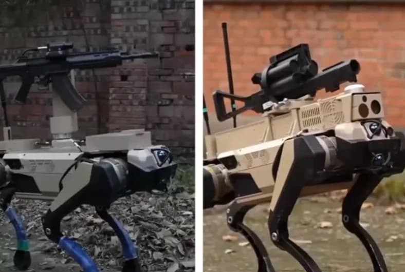 China Unveils Armed Robot Wolf Pack for Combat