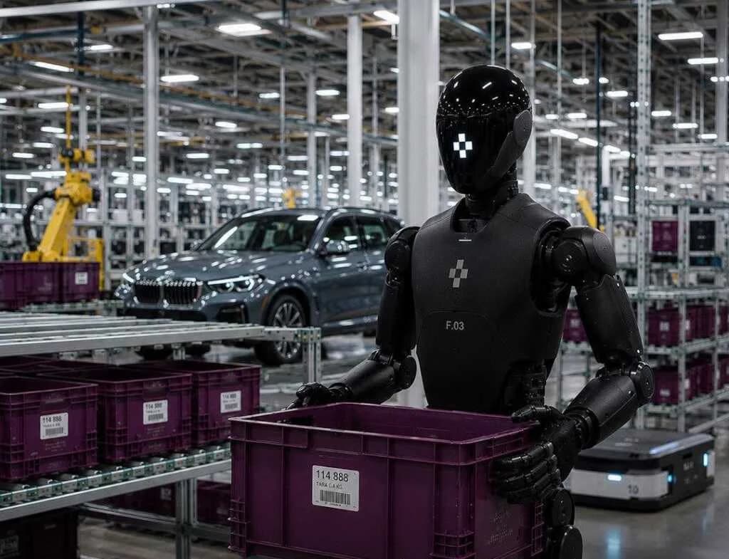 BMW ရဲ့ ကားစက်ရုံမှာ လူတူစက်ရုပ်တွေ အလုပ်လုပ်ပြီ