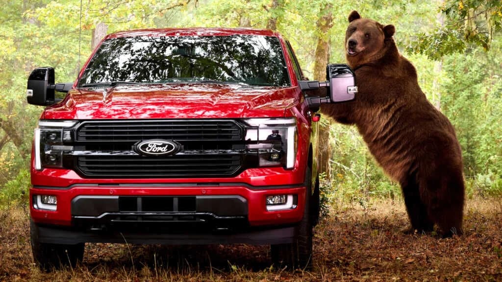 ဝက်ဝံကြီးကို အသုံးပြုပြီး Ford ရဲ့ လုံခြုံရေးစနစ်အသစ်ကို စမ်းသပ်