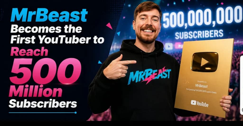 YouTube မှာ Subscriber သန်း ၅၀၀ ပြည့်သွားတဲ့ ပထမဆုံး လူသား MrBeast