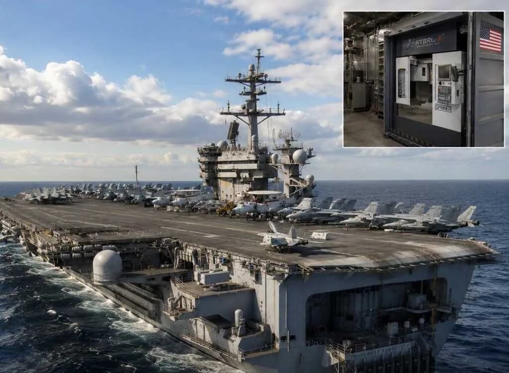 U.S. Navy Demonstrates 3D-Printing Technology for Spare Parts on Aircraft Carrier
