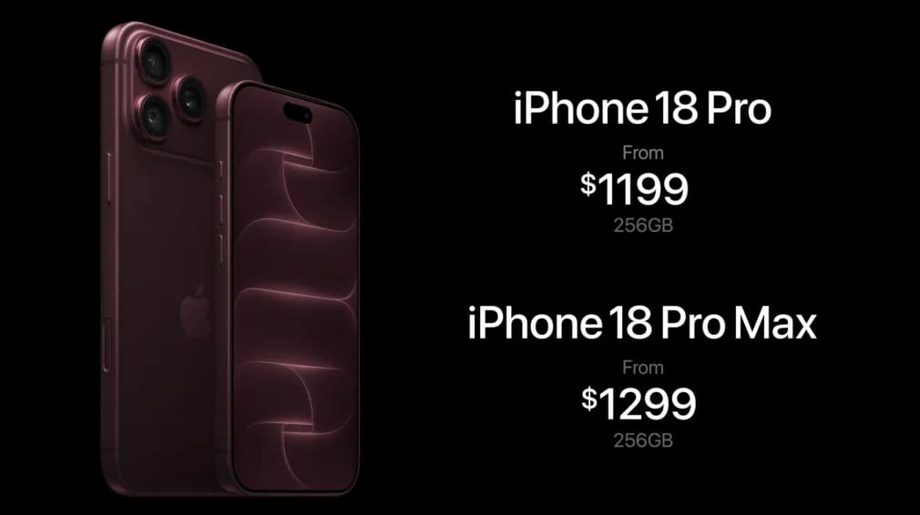 iPhone 18 Pro နဲ့ Pro Max ဒေါ်လာ ၁၀၀ စီဈေးတက်
