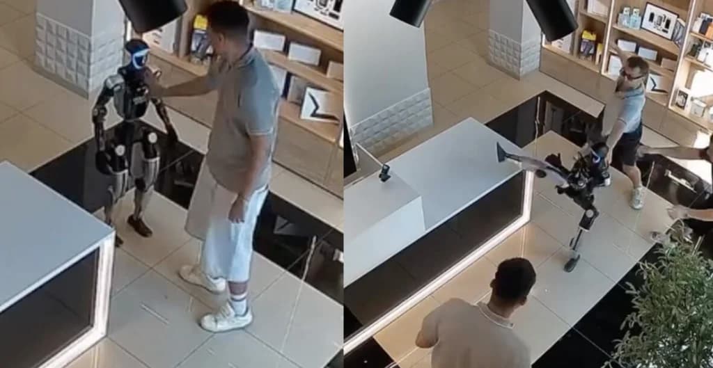 Store Staff Struggle to Control Humanoid Robot After It Fights Back at Customer